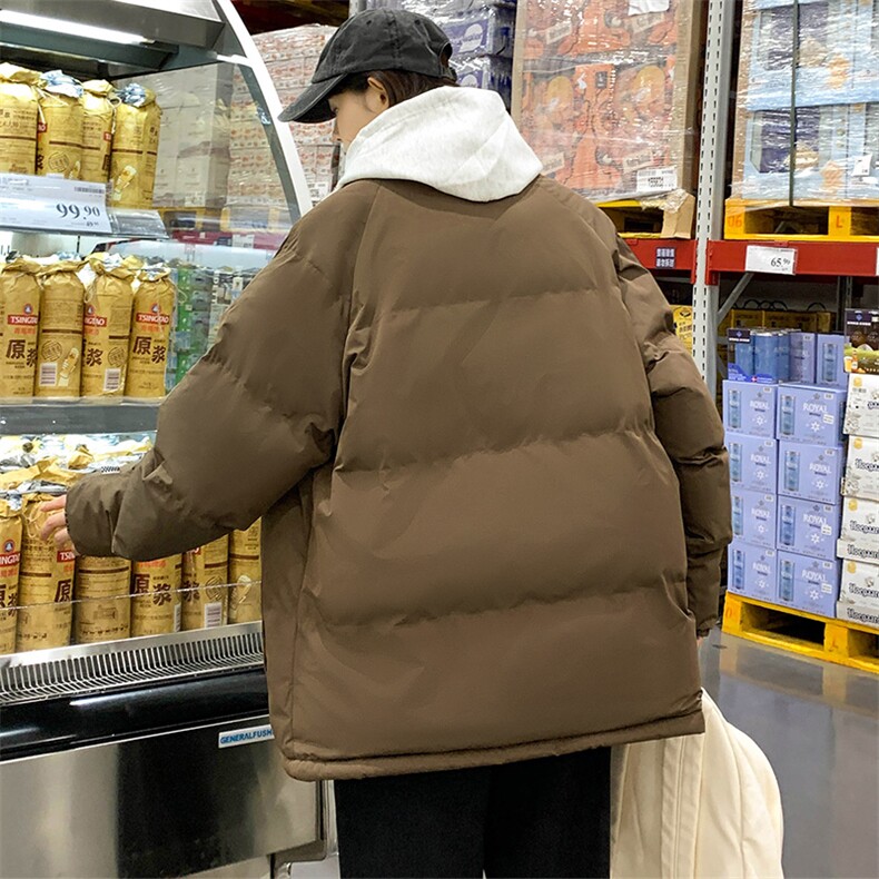 2023冬上新加棉加厚棉服潮中性风纯色立领棉衣外套男女8801-P65,男装棉衣,电商A441-1