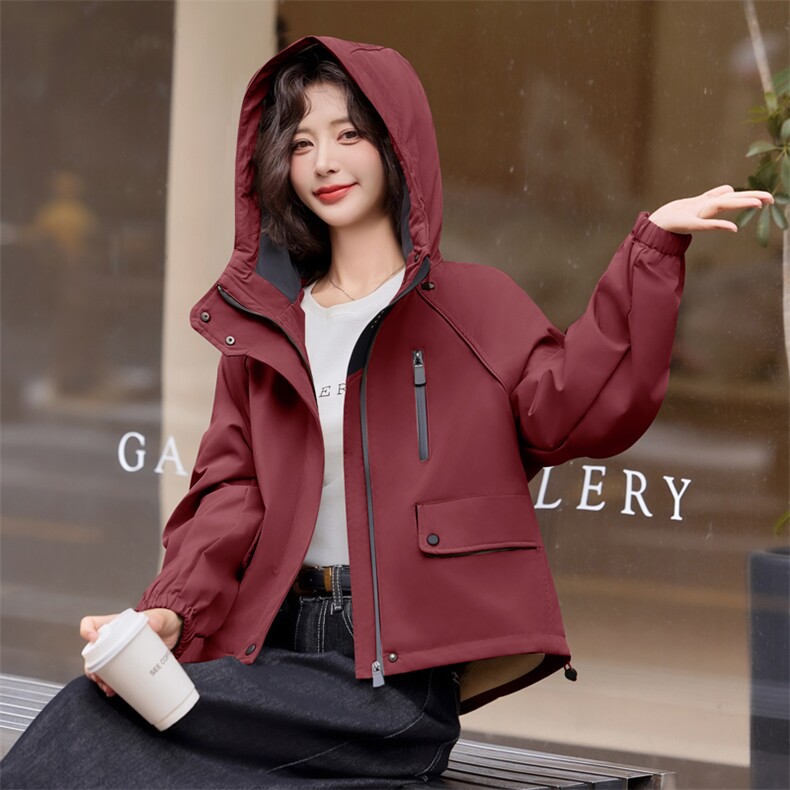 加绒加厚派克服棉服女2025冬季新款小个子宽松休闲连帽工装冲锋衣,女装派克服,慕依路