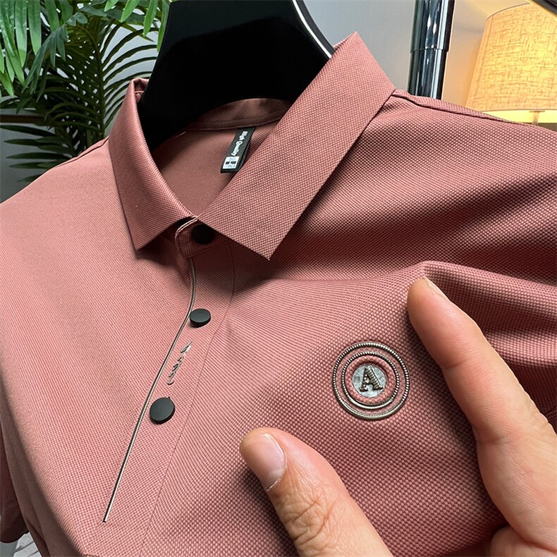 商务休闲男装夏季新款短袖T恤polo衫中年翻领薄款半袖体恤男上装，男装Polo衫，电商B212（原钱塘6029）