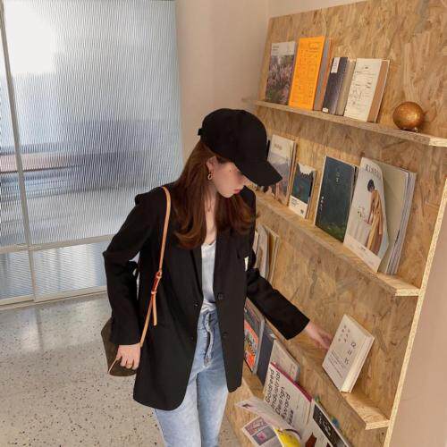 现货ins贴小标休闲西装，女装西装，阿M