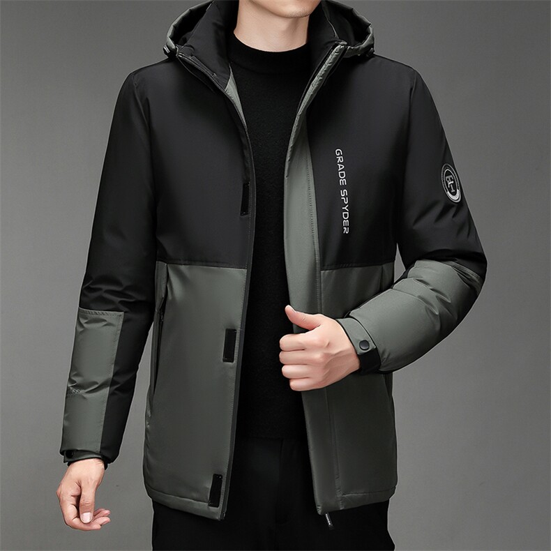 男士可脱卸帽纯色棉服冬季新款加厚保暖棉衣中青年商务休闲外套,男装棉衣,电商B212（原钱塘6029）