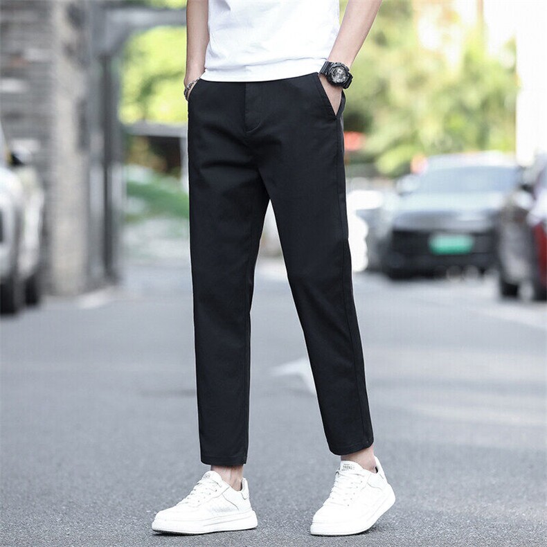 九分裤男士修身冰丝薄款小西裤子男生2026夏季新款休闲裤D989-P45,男装西裤,星座509