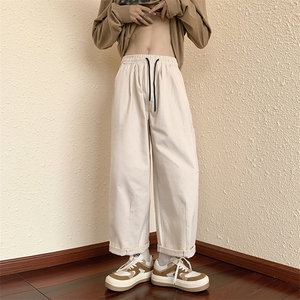 高街复古休闲裤男vibe风设计感小众宽松直筒阔腿长裤K0740-P30图片