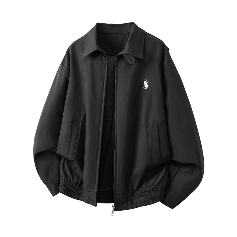 JK723-尺码M-3XL-P55-X138-美式老钱G9哈灵顿翻领夹克外套图片