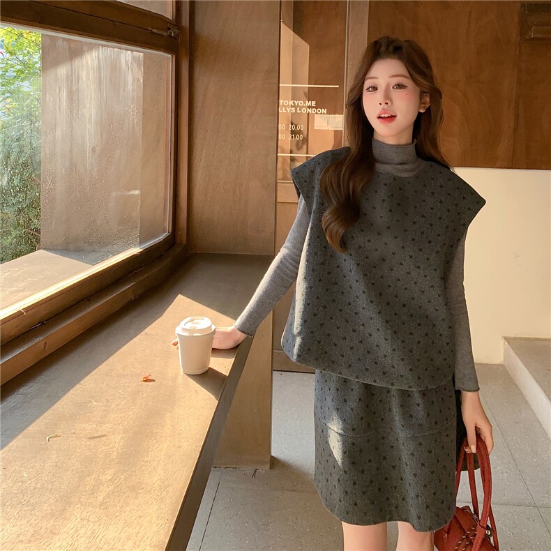 新款2026春季韩系波点三件套装6213-P170-K278,女装套装/套裙,2C057