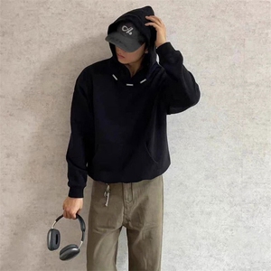 抖音得物高品质 秋冬美式高街重磅结构金属装饰连帽卫衣外套XS104图片