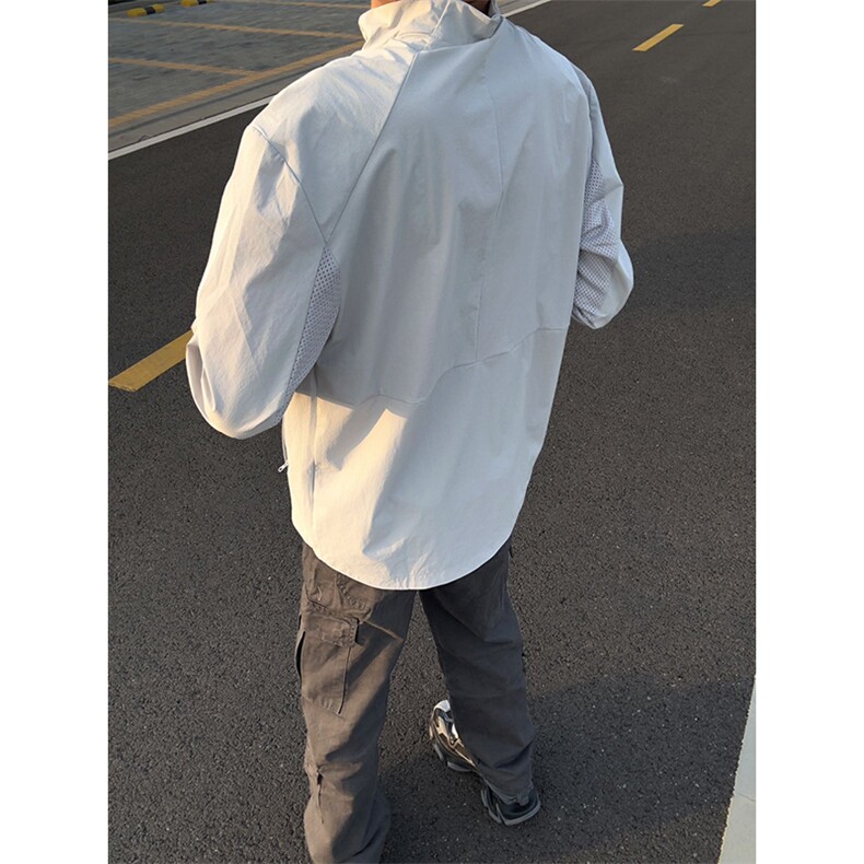 春夏款高品质冰感速干防晒服休闲户外运动外套透气弹力机能风夹克,男装防晒衣,电商A443