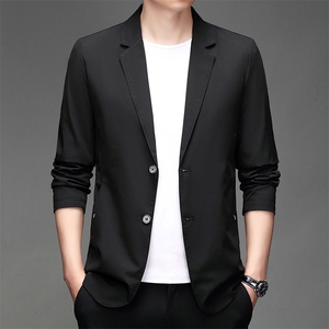 秋季新款西装男西服简约外套西服商务休闲小西装单西图片