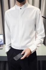 B216CS361P452025秋装新款男士立领新中式长袖衬衫非网图，男装衬衫，电商B216（原B302）