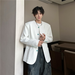 秋季新款设计师款绿松石纽扣小香风夹克外套A210A-JK03-P115图片