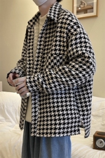 秋装宽松休闲千鸟格夹克外套ins潮A071-1007-P6888，男装夹克，电商A071