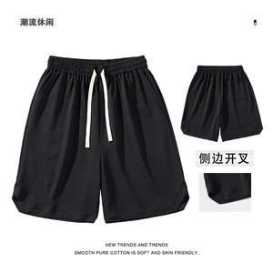 2023潮流百搭柔顺宽松薄款五分裤运动直筒短裤开叉XD2310特批32图片