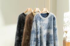 2025秋冬百搭时尚简约圆领长袖针织衫羊绒衫，女装羊绒衫，伊纯羊绒