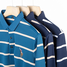 ACB1982男式2023年春季新款长袖T恤男中老年爸爸男装体恤Polo衫，男装T恤，电商B360