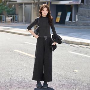 马甲T恤阔腿裤三件套春装女款2026年新款女装高级感减龄套装显高图片