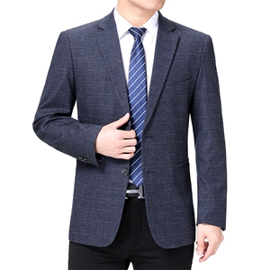 男士2023年秋季新款长袖休闲西服中青年纯色便服外套AJY907-P155图片