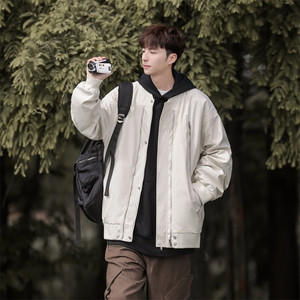新款港风外景个性棒球服宽松二开夹克男DSA157B-J220-P80图片
