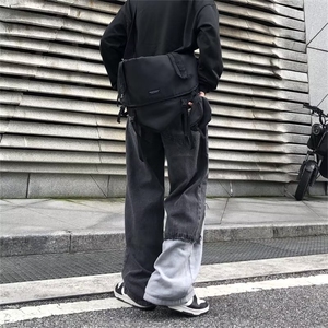 牛仔裤男秋季潮大码休闲裤子高街慵懒男N8115P43图片