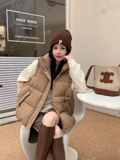 羽绒马甲女2022秋冬新款加厚保暖连帽马夹外穿坎肩，女装马甲，川哲