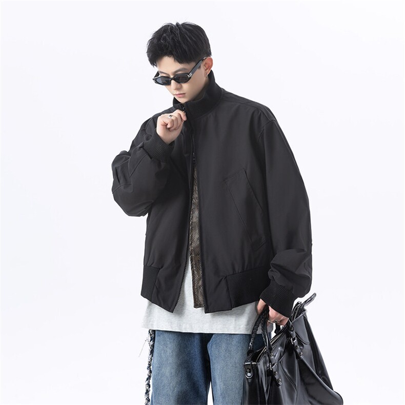 港风日系座山蟒夹克立领短款设计感外套XZ213-JK8000-P75控128,男装夹克,星座213
