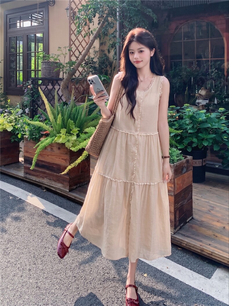 2026年夏季新款时尚潮流舒适飘逸大摆仙女连衣裙,女装连衣裙,心心服饰
