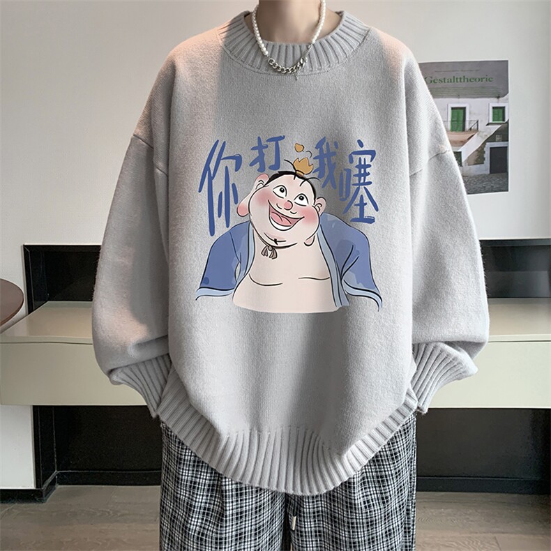 半高领毛衣男大码胖子针织衫毛线衣M18437-P45加绒款-P65,男装针织衫/毛衣,电商A040
