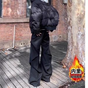 秋冬季加绒痞帅伞兵裤男女款美式休闲西裤男XK019常规P42加绒P48图片