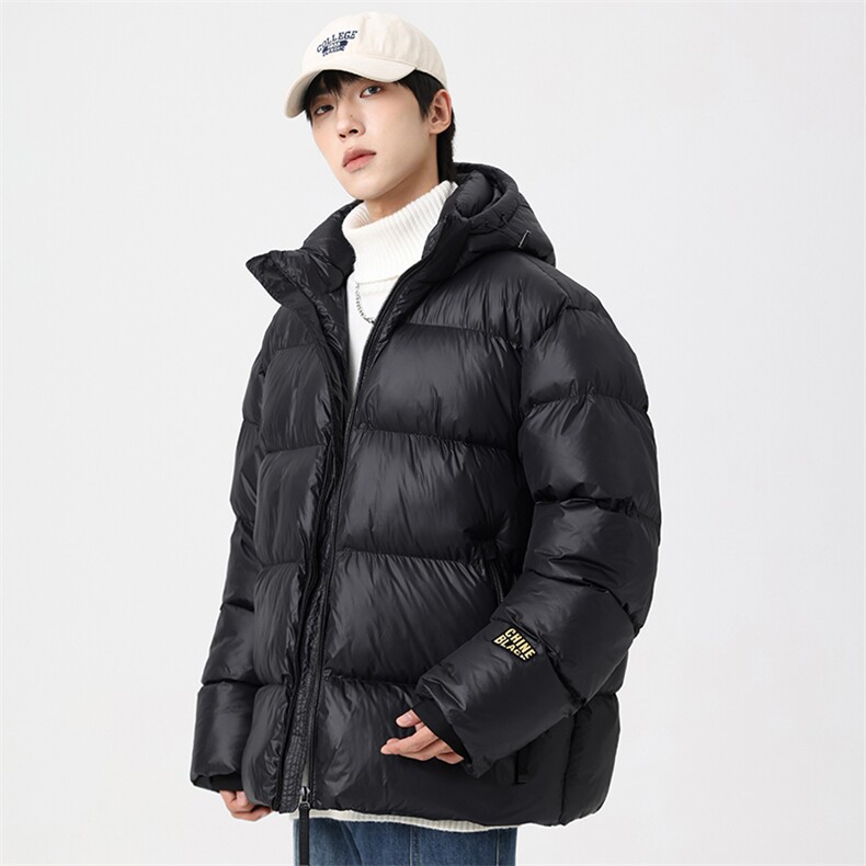 GENIOLAMODE加厚保暖90白鸭绒羽绒服男士2025冬季宽松连帽外套潮,男装棉衣,星座914-4