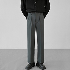 SJ-217-2-HK2420-P45早秋直筒垂感西装裤大码休闲裤男，男装西服套装，星座217-2