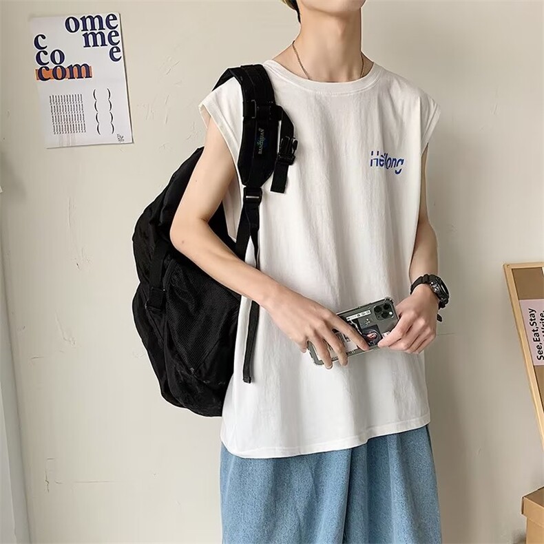 2023青春流行标准背心慵懒圆领潮背心CT831P26,男装背心/马甲,星座1116-2