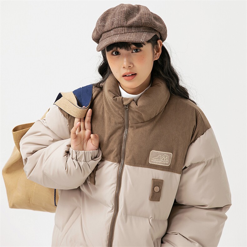 2026冬季新款男日系潮牌拼色宽松休闲棉服加厚外套MY378-F146,男装棉衣,电商A101（原外27）