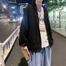 2021春秋季新款卫衣外套男开衫连帽休闲拉链薄款运动上衣6602/，男装卫衣，电商D202-1