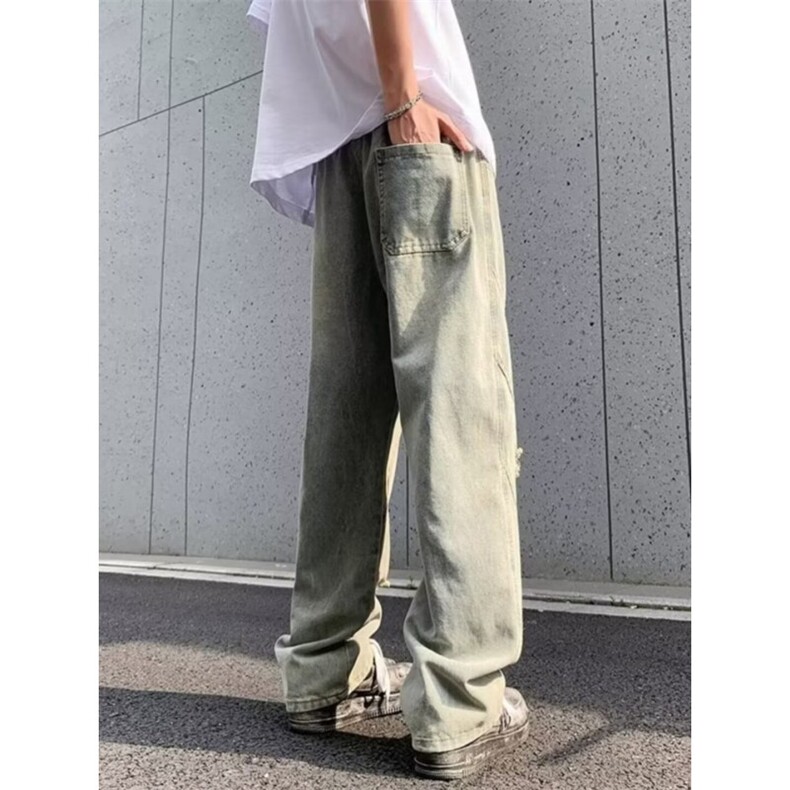 做旧破洞牛仔裤男vibe美式高街复古休闲长裤AG917-P51,男装牛仔裤,星座1109-3