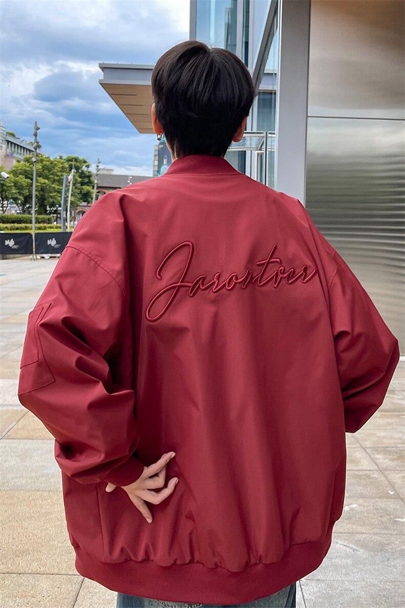 港风2026新款秋装宽松棒球领飞行服夹克男装秋季大码外套S229-P88,男装夹克,电商A233-1