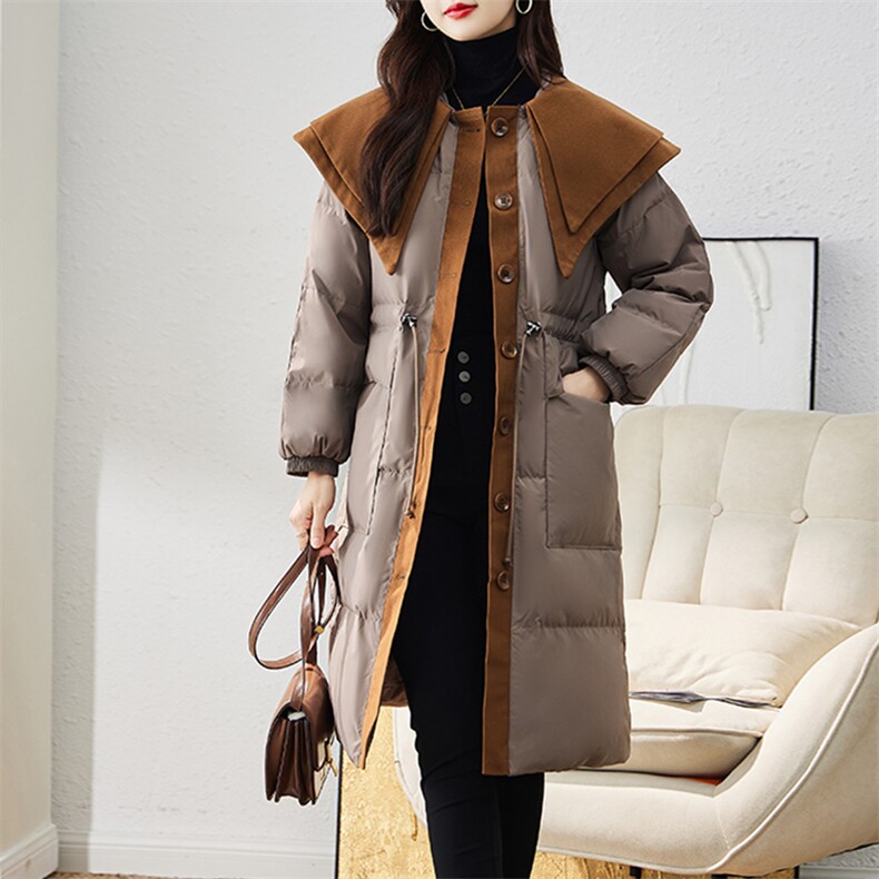 现货羽绒服女连帽新款短款小个子面包服时尚宽松休闲保暖轻暖外套,女装羽绒服,贵人树