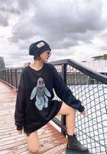 现货2021秋季新款长袖复合简约百搭卫衣，女装卫衣/绒衫，OGENI 欧葛妮