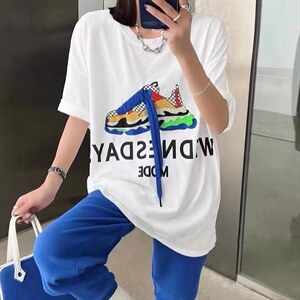 夏季新款 重工潮牌烫钻大版T恤,女装T恤,無限度