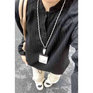 2026 秋季新款 港风女模大码鱼骨纹长袖T恤M-5X HT25893-特P19,男装T恤,电商A022