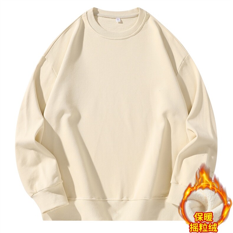 外贸大码2025冬季新款加绒加厚纯色情侣套头卫衣男JRW2222-P30,男装卫衣,星座1816-2（原1210–2）