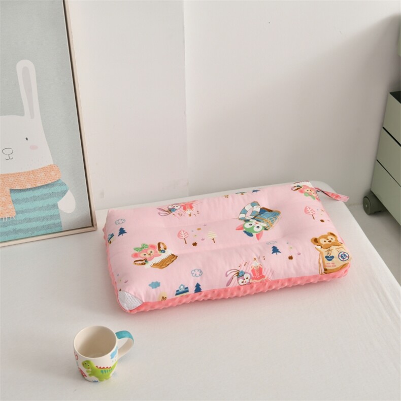 2023新款全棉3D豆豆绒立体枕30x50cm熊宝宝,枕头枕芯其他,格格屋家纺（原汀滢家纺）