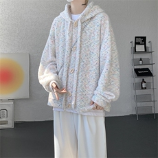 WY10142-特P53控98秋季设计感小众长帽绳大码男长袖连帽卫衣外套，女装短外套，电商A059