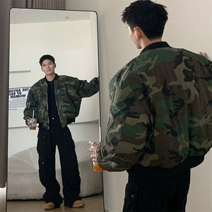【有货】DM5018-P105冬季美式飞行服两面穿迷彩服男宽松棉衣潮图片