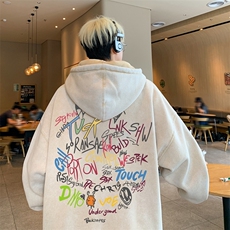 美式潮牌重磅水洗做旧连帽卫衣力推大码男XZ517A-2-Y7742-P68，男装卫衣，星座517A-2