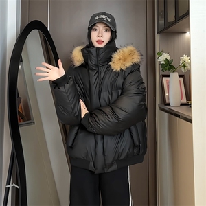 现货 加厚保暖可拆卸毛领棉衣男女冬季外套情侣棉服MY88/P110图片