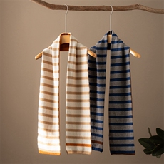 2025年秋季时尚百搭通勤简约休闲条纹双层披肩，围巾，江帆羊绒