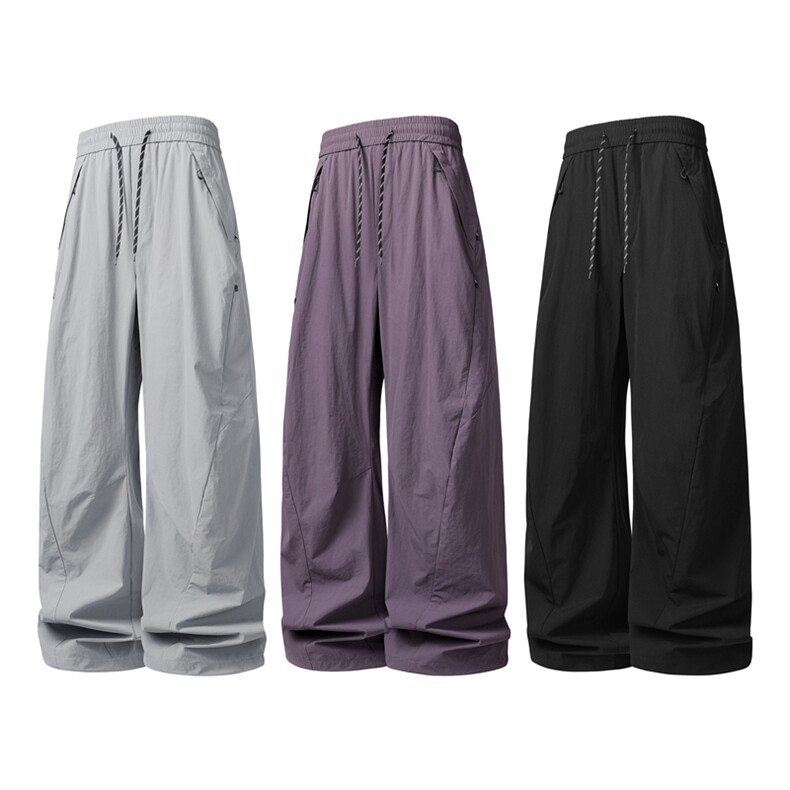 春季新款男女同款直筒弯刀休闲裤DSA157B-K2605-TP50图片