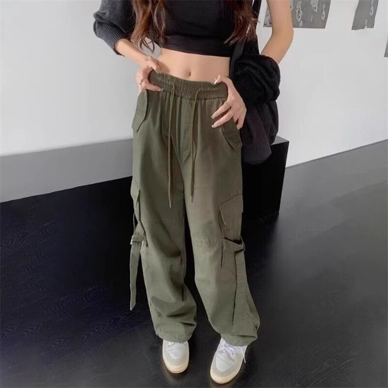 小个子工装裤女秋季休闲裤高腰宽松阔腿裤美式速干运动裤常规,男装休闲裤,星座506A