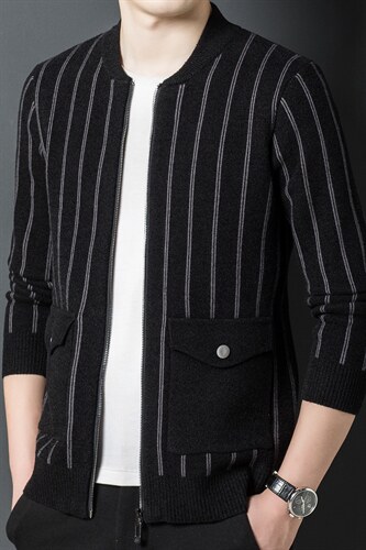 SV7819男士2023年秋季新款长袖休闲加厚针织开衫外套P115图片