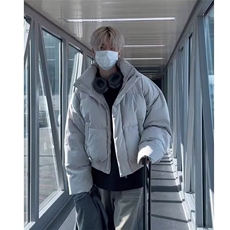 加绒加厚冬款男女立领棉衣手塞棉褶皱面包服棉袄外套MY302P98，男装棉衣，星座1013-1