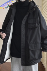 2025冬季新款港风罗莱大码多口袋羊羔毛棉衣M-5XHM22545-P110，男装棉衣，电商A022